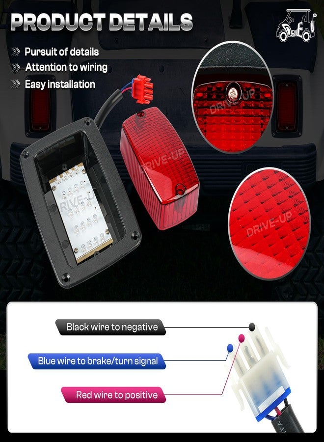 Drive-up LED Tail Light Kit for Club Car DS 1982-Up Golf Cart with 3 Wire Club Car Taillights OEM1017035 - Image 3